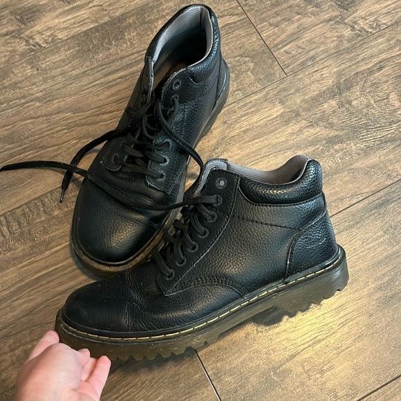 Dr Martens Black Low Lace Up Boots Size 11 - Picture 1 of 10